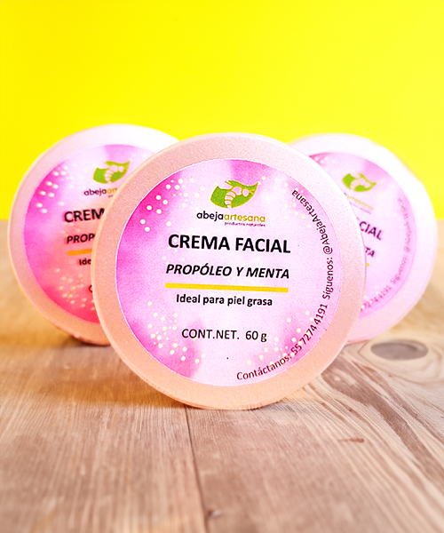 Crema Facial de propóleo y menta | Abeja Artesana